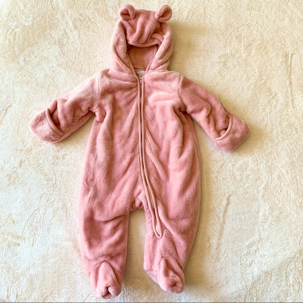 Dusty Rose Winter Jumpsuit 0-3 months